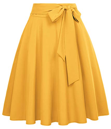 Belle Poque Falda Asim?Rica Ruffles Mujer Vintage con Volante Gitana Estilo G?ICO S