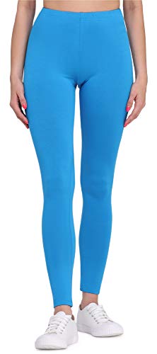 Bellivalini Leggins Mallas Deportivas Largas en Viscosa Mujer BLV50-147 (Azul, XL)