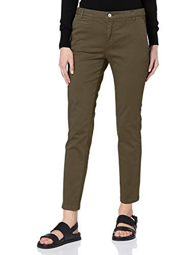 Benetton Pantalones, Verde (Verde Militar 95a), 38 (Talla del Fabricante: 42) para Mujer