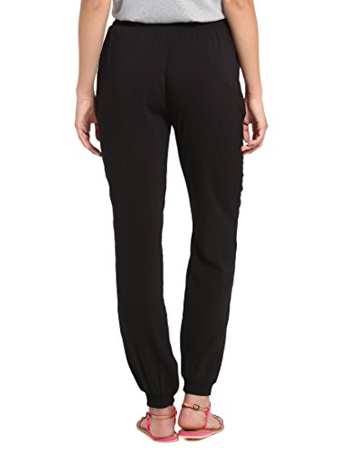 Berydale Pantalones de tela suaves de mujer, Negro, 36