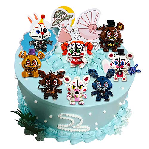 BESTZY Five Nights at Freddy's, 8pcs Five Nights At Freddy Modelo de decoración Modelo de personaje animado Regalo (6.5cm)