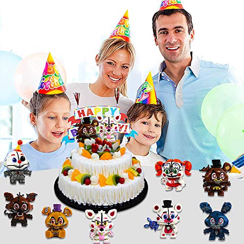 BESTZY Five Nights at Freddy's, 8pcs Five Nights At Freddy Modelo de decoración Modelo de personaje animado Regalo (6.5cm)