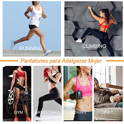 Bingrong Pantalones para Adelgazar Mujer Pantalón de Sudoración Adelgazar Pantalones Cortos de Neopreno térmicos para Ejercicio para Pérdida de Peso Deportivo (Negro, Small)