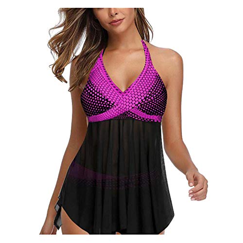 BSbattle 2020 - Bikini de malla sexy para mujer, traje de baño push up, falda Biquini Plus tamaño 7XL 8XL traje de baño - - XXX-Large