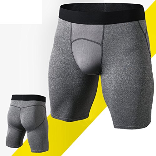 Byqny Deporte Leggins Jogging Pantalones Cortos de Capa Base de Compresión para Hombres con Función de Secado Rápido Mallas