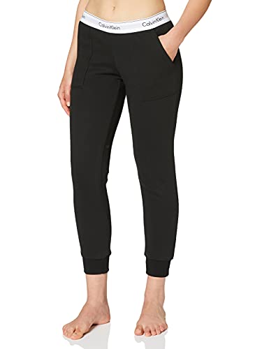 Calvin Klein Lounge Joggers-Modern Cotton Pantalones de Deporte, Negro (Black 001), M para Mujer