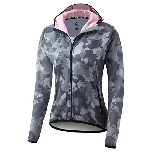 CATENA Mujer Chaqueta de Ciclismo Senderismo Esquí Correr Abrigo Prueba de Viento Invierno Térmico Hoddy Impermeable Softshell Jacket al Aire Libre Deportiva