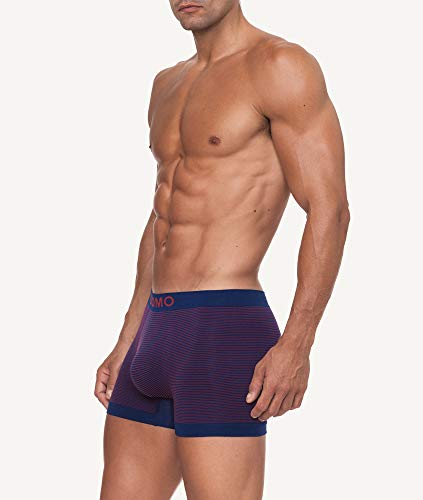 Channo Pack de 12 - Calzoncillos Boxer Lycra sin Costuras con Rayas horizontales (L)