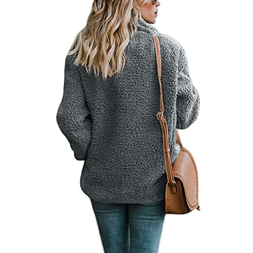 Chaqueta De Invierno para Mujer Casual Abrigo de Lana Outwear Parka Cardigan Slim Coat Overcoat Invierno Abrigo de Algodón Collar de Vuelta riou