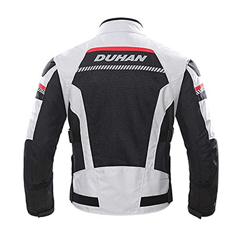 Chaqueta de Motocicleta de Moto para Hombre, Respirable, Armadura Protección, reflexión de alto brillo, para verano primavera otoño