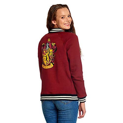 Chaqueta universitaria para Mujer Harry Potter Gryffindor Crest Elven Forest Red - XXL