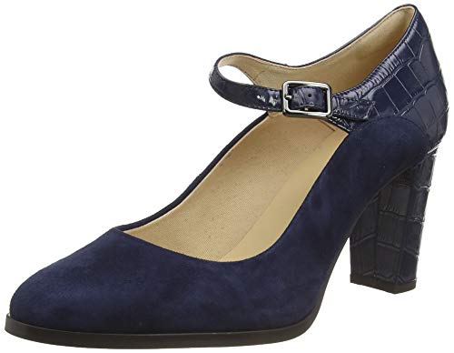 Clarks Kaylin Alba, Zapatos de Tacón Mujer, Azul (Navy Combi Navy Combi), 38 EU