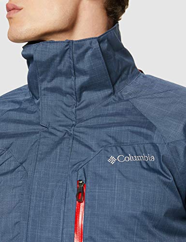 Columbia Chaqueta de Hombre, Alpine Action, Poliéster, Azul (Dark Mountain), Talla S