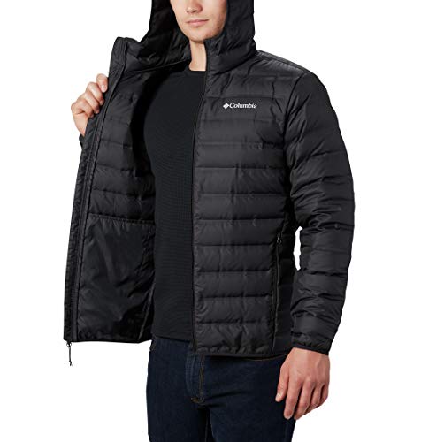 Columbia Lake 22, Chaqueta de plumas con capucha, Hombre, Negro (Black), Talla XL