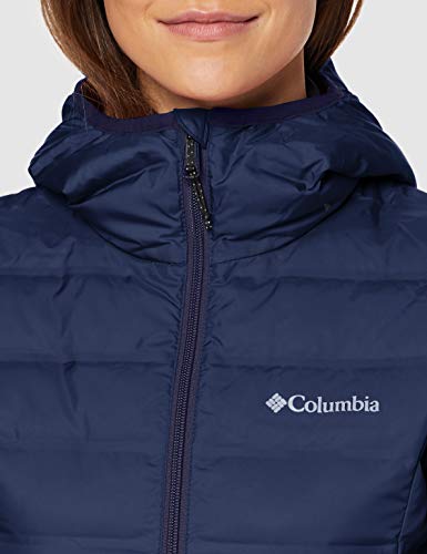 Columbia Lake 22, Chaqueta de plumas larga, Mujer, Rojo/Azul (Carnelian Red, Collegiate Navy), Talla M