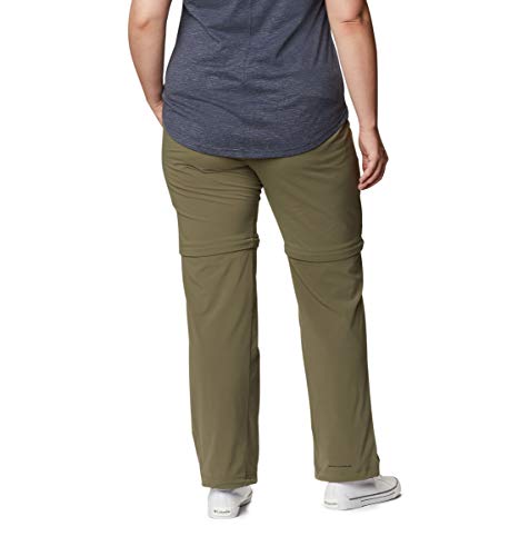 Columbia Pantalones Convertibles Saturday Trail II para Mujer, Mujer, 1579851, Verde Piedra, 6 Long