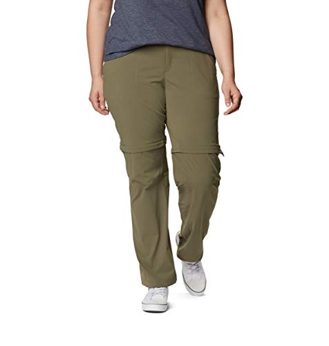 Columbia Pantalones Convertibles Saturday Trail II para Mujer, Mujer, 1579851, Verde Piedra, 6 Long