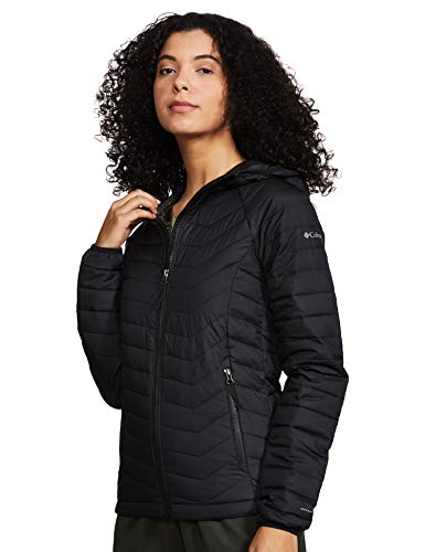 Columbia Powder Lite, Chaqueta con capucha, Mujer, Negro (Black) Talla M