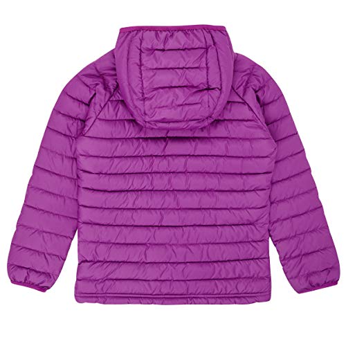 Columbia Powder Lite Girls Hooded Chaqueta con Capucha, Niñas, Plum, 4T