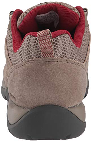 Columbia Redmond V2, Zapatillas de Senderismo Impermeables Mujer, Marrón, Rojo (Pebble, Beet), 36.5 EU