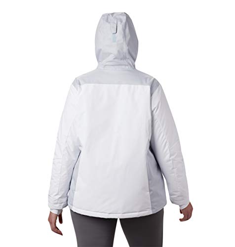 Columbia Tipton Peak Insulated Chaqueta De Esquí con Capucha, Mujer, Blanco, Gris (White/Cirrus Grey), S