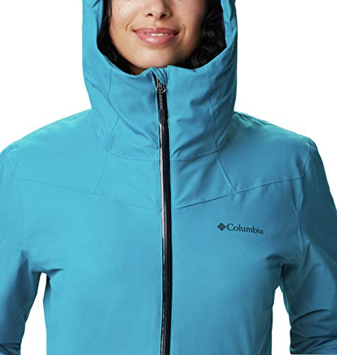 Columbia Windgates Insulated Chaqueta Impermeable con Capucha, Mujer, fjord Blue, S