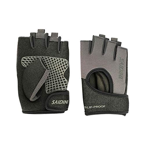 COZOCO Guantes De Fitness De Yoga Para Mujer Entrenamiento Con Pesas Bicicleta Deportiva Guantes De Medio Dedo (S, gris)