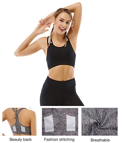 CrisKat Conjunto de Deporte Profesional de 2 Piezas Ropa Deportiva para Mujer Camiseta de Running de Manga Corta & Pantalones Pirata legings 3/4 con Bolsillo de Cintura Alta (S, Conjunto Negro3)