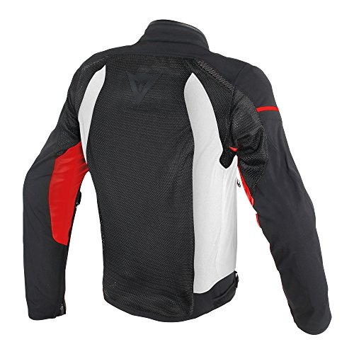 Dainese 1735196_858 Chaqueta Moto Verano, Negro/Blanco/Rojo, 52 EU