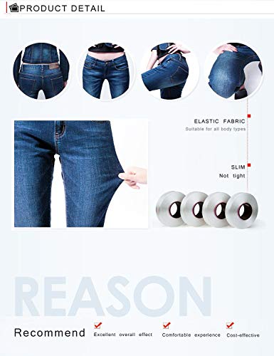 Demon&Hunter 812 Skinny Series Mujer Pantalones Vaqueros Pitillos Elevar Curva Jeans DH8102(29)