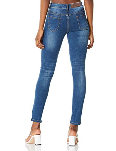 Demon&Hunter 812 Skinny Series Mujer Pantalones Vaqueros Pitillos Elevar Curva Jeans DH8102(29)