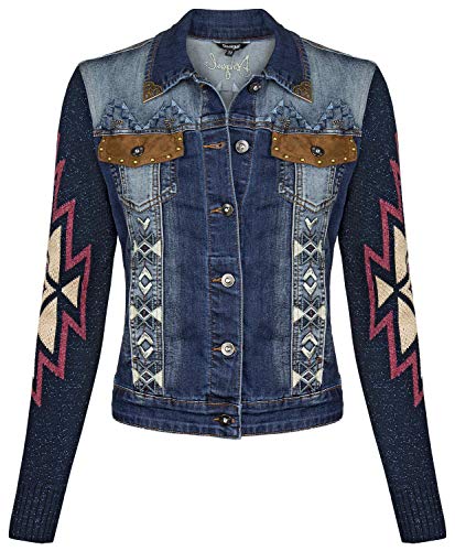 Desigual Chaq Escocia 19wwed55 - Chaqueta para Mujer Azul 40