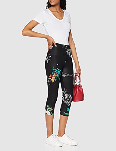 Desigual Legging_Botanic Pantalones Informales, Negro, M para Mujer