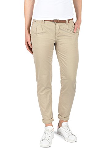 Desires Jacqueline Pantalón Chino Pantalón De Tela para Mujer con Cinturón De 100% Algodón Slim-Fit, tamaño:38, Color:Simple Taupe (0162)