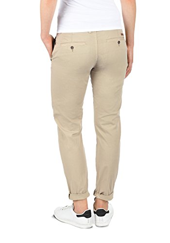 Desires Jacqueline Pantalón Chino Pantalón De Tela para Mujer con Cinturón De 100% Algodón Slim-Fit, tamaño:38, Color:Simple Taupe (0162)