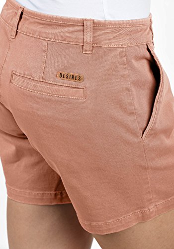 Desires Kathy Pantalón Tejano Vaquero Corto Shorts para Mujer Elástico, tamaño:34, Color:Rose Dawn (4916)