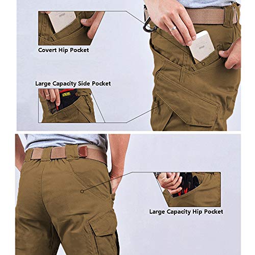 Digralne Pantalones De Carga Pantalón Tactico Hombre PantalóN de Trabajo De Combate Pantalones Militares para Exteriores Acampar Senderismo Caminar