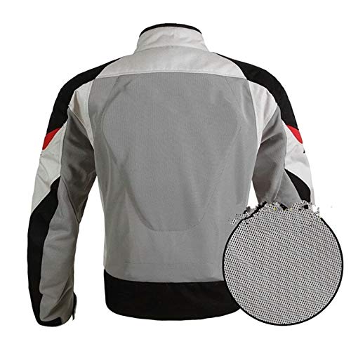 DNJKH Chaqueta Transpirable Reflectantes para Motocicleta, Traje de Protección para Motocicleta, Conducción, Carreras