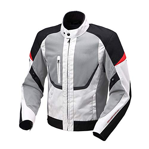 DNJKH Chaqueta Transpirable Reflectantes para Motocicleta, Traje de Protección para Motocicleta, Conducción, Carreras