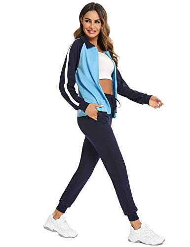 Doaraha Conjunto de Chándal para Mujer Chaquetas Deportivas con Cremallera Completa y Pantalones Largos, Primavera,Otoño,Invierno