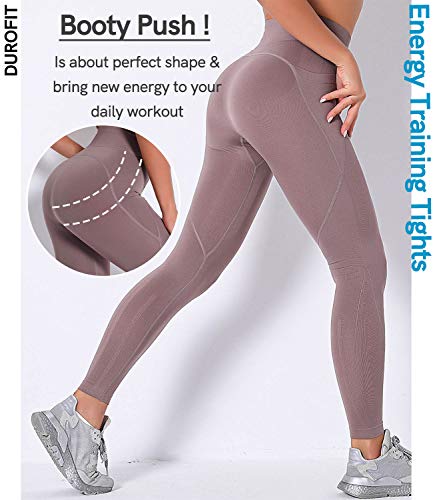 DUROFIT Leggins deportivos baratos Pantalones Deportivos de Mujer de Cintura Alta Leggings para Running Fitness Yoga Leggings