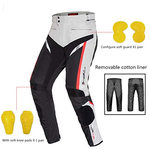 El Desgaste De Ciclo, Pantalones, Pantalones De Montar La Motocicleta Del Jinete Carreras De Motos, Resistente A Los Golpes Y A Prueba De Viento Para El Invierno (gray,XXXL)