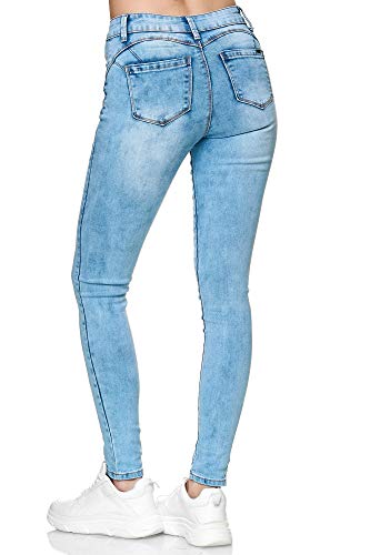 Elara Pantalones Vaqueros Mujer Push Up Skinny Chunkyrayan Azul YA1128 Lt.Blue 36 (S)