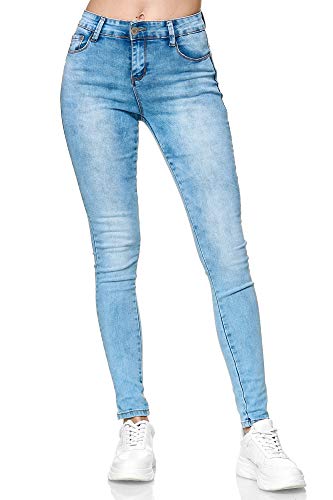 Elara Pantalones Vaqueros Mujer Push Up Skinny Chunkyrayan Azul YA1128 Lt.Blue 36 (S)