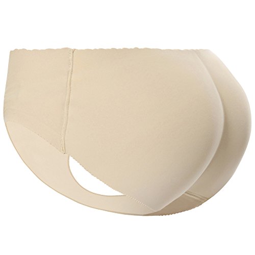 Everbellus Bragas Push Up Con Relleno Extremo para Mujer Beige Small