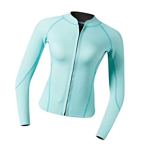 F Fityle 2X Chaqueta de Natación Ultra-Delgada 2mm para Mujer Traje de Neopreno Suave y Elástico para Buceo Surf Snorkel Piragüismo - M