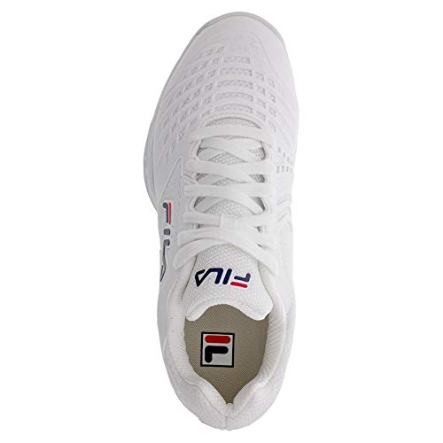 FILA Women's Axilus 2 Energized Tennis Shoe (White/White/FILA Navy, 7.5)