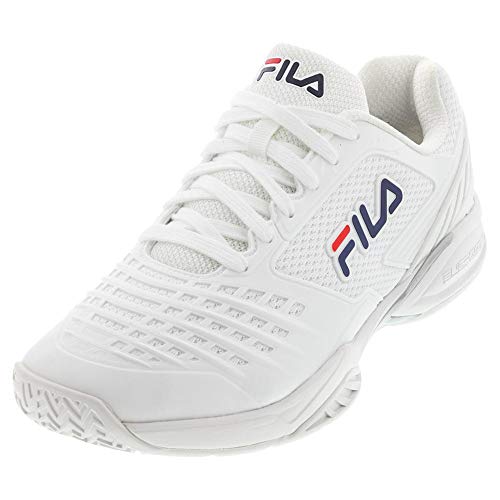 FILA Women's Axilus 2 Energized Tennis Shoe (White/White/FILA Navy, 7.5)