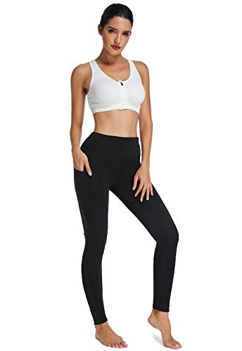 FITTOO Mallas Leggings Mujer Pantalones Deportivos Yoga Alta Cintura Elásticos y Transpirables #2 Negro S