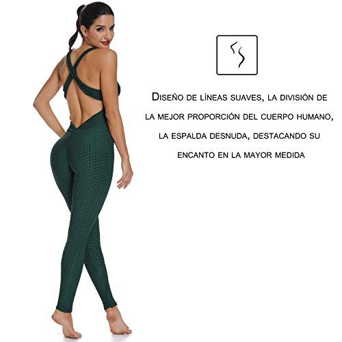 FITTOO Mallas Pantalones Deportivos Leggings Mujer Yoga de Alta Cintura Elásticos y Transpirables para Yoga Running Fitness con Gran Elásticos1370 Verte S